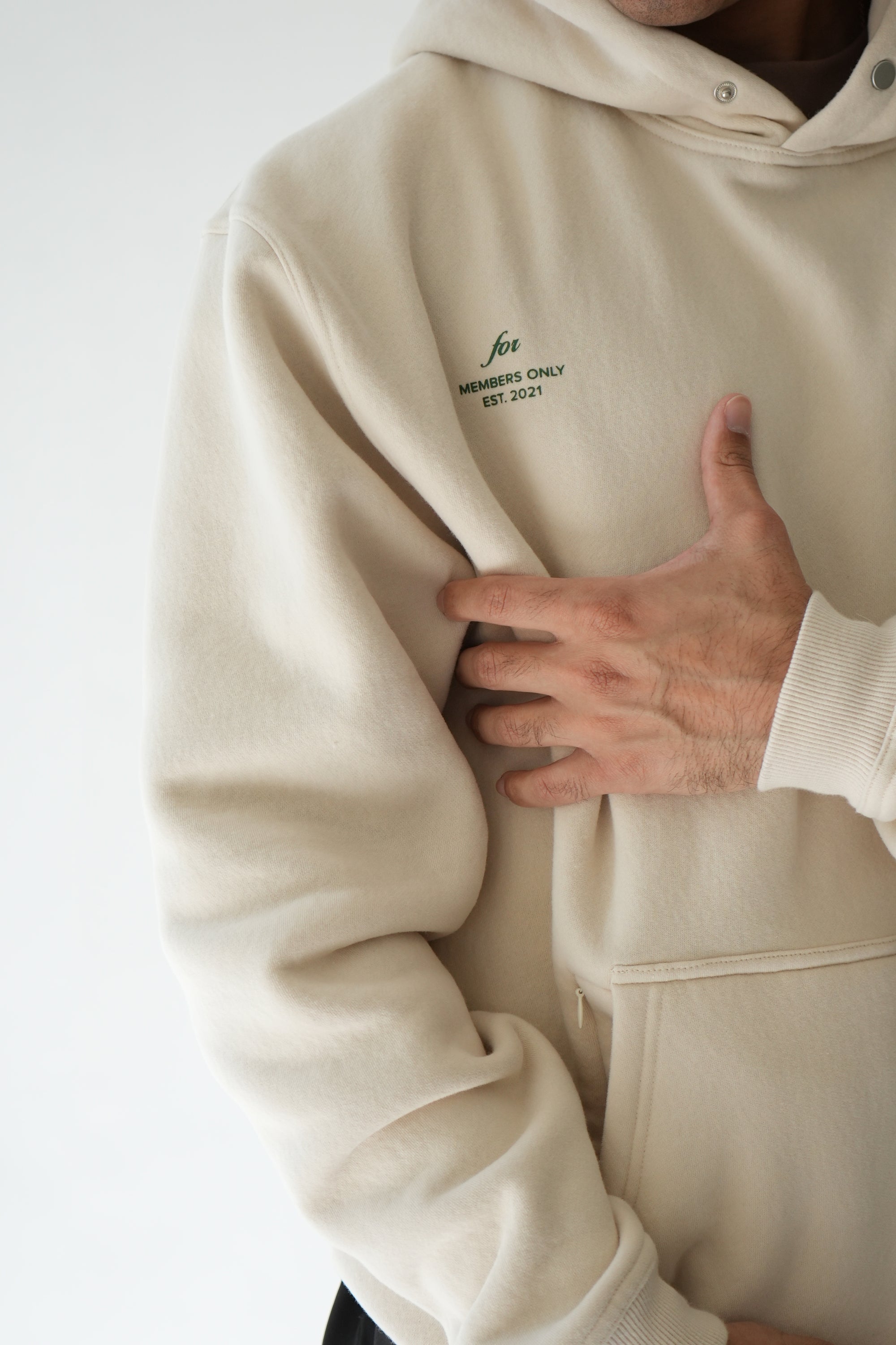 Light cream hoodie new arrivals